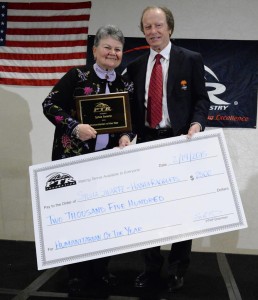 Photo from left: Sylvia Swartz and PTR President Roy Barth