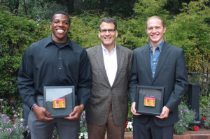 From left, Jordan Richards, Howard Wolf and Zachary Ellison. (Photo: Leslie Winick)   Source: Stanford.edu