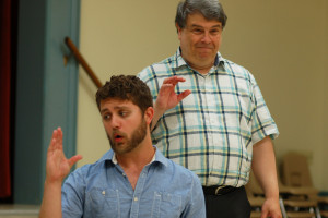 Steven Cadigan and David Nestelbaum in rehearsal (photo: S Flint)